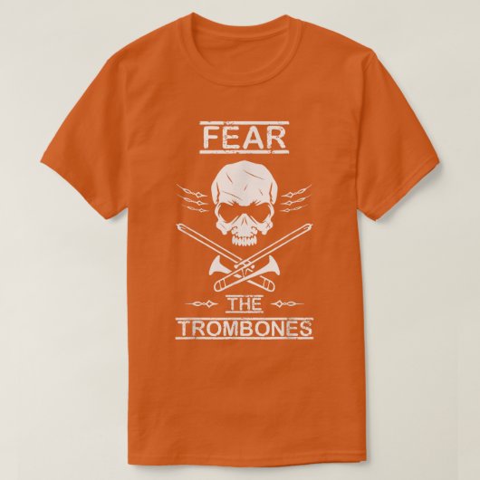 Angst voor de trombones die de band van de troep m t-shirt (Design voorkant)