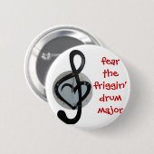 angst voor de trommelaar ronde button 5,7 cm (Voorkant /achterkant)