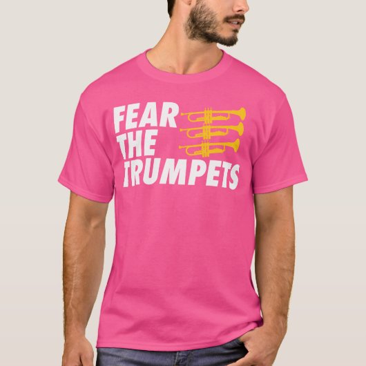 Angst voor de trompetten t-shirt (Voorkant)