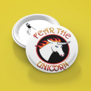 Angst voor de Unicorn Button Pin