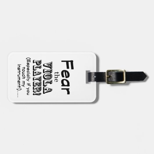 Angst voor de Viola Player Bagagelabel (Voorkant horizontaal)