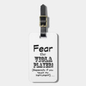 Angst voor de Viola Player Bagagelabel (Voorkant verticaal)