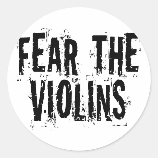 Angst voor de Violins Ronde Sticker (Voorkant)