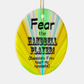 Angst voor de zakbelspeler keramisch ornament (Rechts)