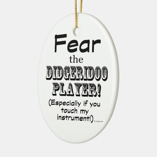 Angst voor Didgeridoo Player Keramisch Ornament (Links)