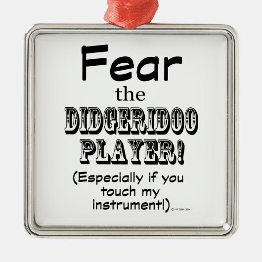 Angst voor Didgeridoo Player Metalen Ornament (Voorkant)