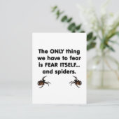 Angst voor eigen spinnen briefkaart (Staand voorkant)