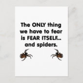 Angst voor eigen spinnen briefkaart (Voorkant)