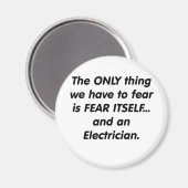 Angst voor elektricien magneet (Voorkant / Achterkant)