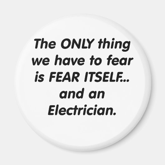 Angst voor elektricien magneet (Voorkant)
