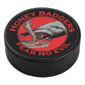 Angst voor geen aambeeld badass Honey Badger Red A Hockey Puck (3/4)