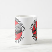 Angst voor geen aambeeld badass Honey Badger Red A Koffiemok (Center)
