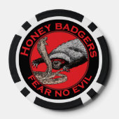 Angst voor geen aambeeld badass Honey Badger Red A Pokerchips (Achterkant)