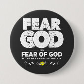 Angst voor God Ronde Button 7,6 Cm (Voorkant)