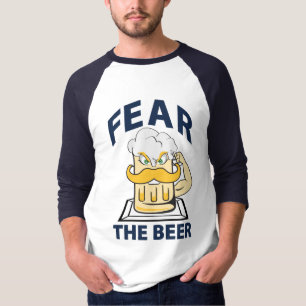 Angst voor het Baseball Beer, Blue Lettering, Jers T-shirt