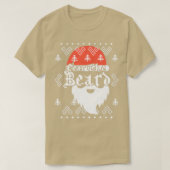 Angst voor het Beer Santa Claus Beard kerstbal 1 T-shirt (Design voorkant)