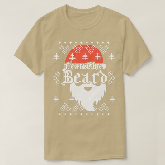 Angst voor het Beer Santa Claus Beard kerstbal 1 T-shirt (Design voorkant)