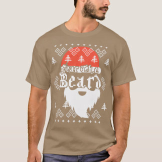 Angst voor het Beer Santa Claus Beard kerstbal 1 T-shirt