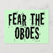 Angst voor het Briefkaart van de Oboes (Voorkant)