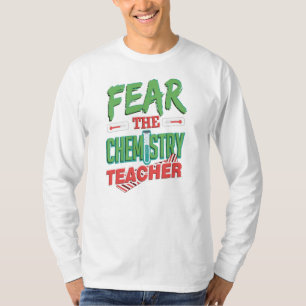 Angst voor het chemieonderwijzend college Humor T-shirt