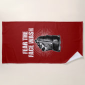 Angst voor het gezicht (hockey) strandlaken (Voorkant)