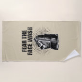 Angst voor het gezicht (hockey) strandlaken (Voorkant)