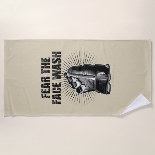 Angst voor het gezicht (hockey) strandlaken (Voorkant)