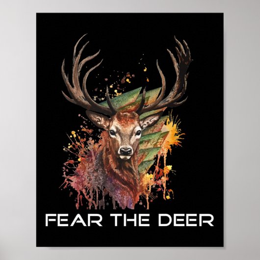Angst voor het hertenbasketbal 1 poster (Voorkant)