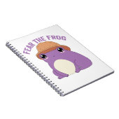 Angst voor het kikkerbroze citaat voor kikkervis notitieboek (Rechterzijde)