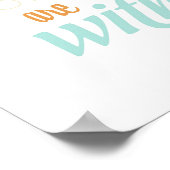 angst voor het kwaad - oranje en marineblauw poster (Hoek)