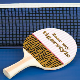 Angst voor mijn Tigerstyle Tigerprint Ping-Pong Tafeltennisbatje