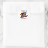 Angst voor vreugde ronde sticker (Tas)