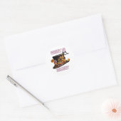 Angst voor vreugde ronde sticker (Envelop)