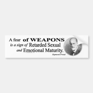 Angst voor wapens bumpersticker