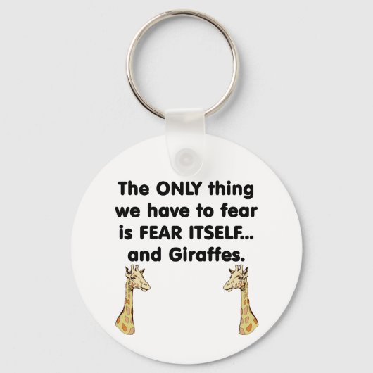 Angst voor zichzelf Giraffes Sleutelhanger (Voorkant)