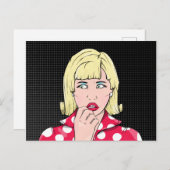 Angst Vrouw Briefkaart (Voorkant / Achterkant)