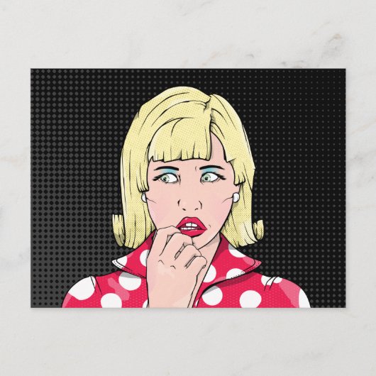 Angst Vrouw Briefkaart (Voorkant)