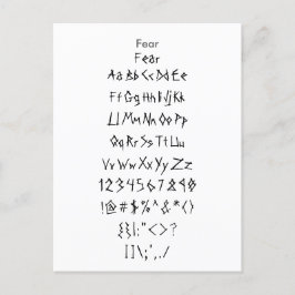 Angst - Zazzle-lettertypemonster Briefkaart