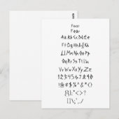 Angst - Zazzle-lettertypemonster Briefkaart (Voorkant / Achterkant)