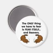 Angst zelf bevers magneet (Voorkant / Achterkant)