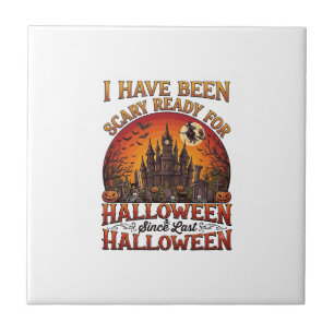Angstaanjagend Bereid Halloween Geheime Kasteel He Tegeltje