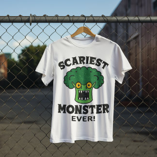 Angstaanjagend Broccoli Monster Grappig Halloween- T-shirt