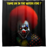Angstaanjagend grappig enge clown horror gag custo douchegordijn (Voorkant)