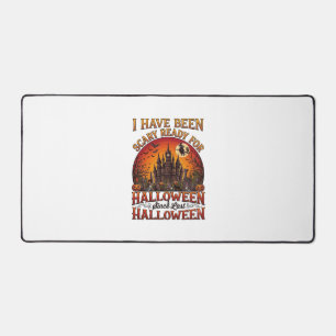 Angstaanjagend Halloween Kasteel Heks Pompoen Bureaumat