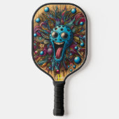 Angstaanjagend monster, peddel pickleball paddle (Achterkant)