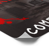 Angstaanjagend Poster met een man in de trein (Hoek)