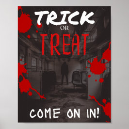 Angstaanjagend Poster met een man in de trein