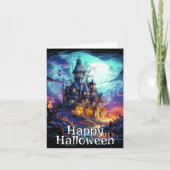 angstaanjagend spookhuis | Happy Halloween Kaart (Voorkant)