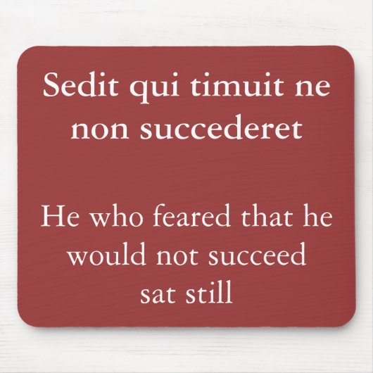 Angstaanjagend succes, Horace quote Muismat (Voorkant)