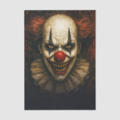 Angstaanjagende Clown Halloween Decoupage Tissue P Tissuepapier (Voorkant)
